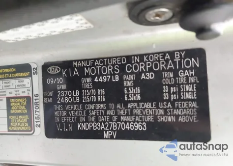 2011 Kia Sportage Lx from USA, damaged, VIN KNDPB3A27B7046963